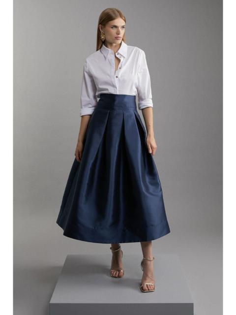 KAREN MILLEN Twill Woven Prom Maxi Skirt