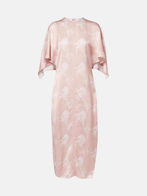 Stella McCartney Printed satin midi dress