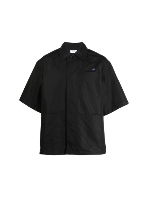 logo-embroidered cotton shirt