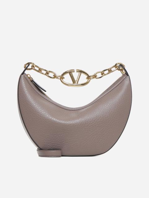 VLogo Moon small leather bag