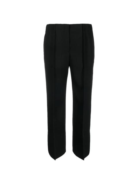 cropped wool wide-leg trousers