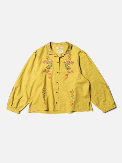 Nudie Jeans Edith Embroidery Blouse Lime