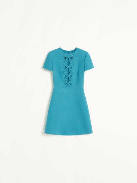 Valentino EMBROIDERED CREPE COUTURE SHORT DRESS