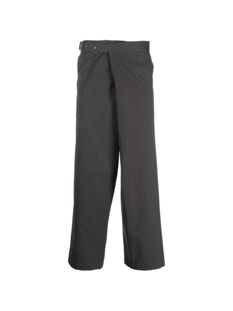 FACETASM wrap-design wide-leg trousers