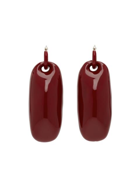 Red Standard Blocks Drop Earrings