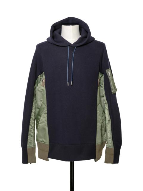 sacai Sponge Sweat x Nylon Twill Hoodie