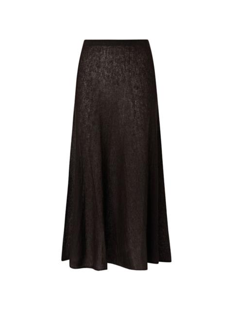 PINKO knitted A-line midi skirt