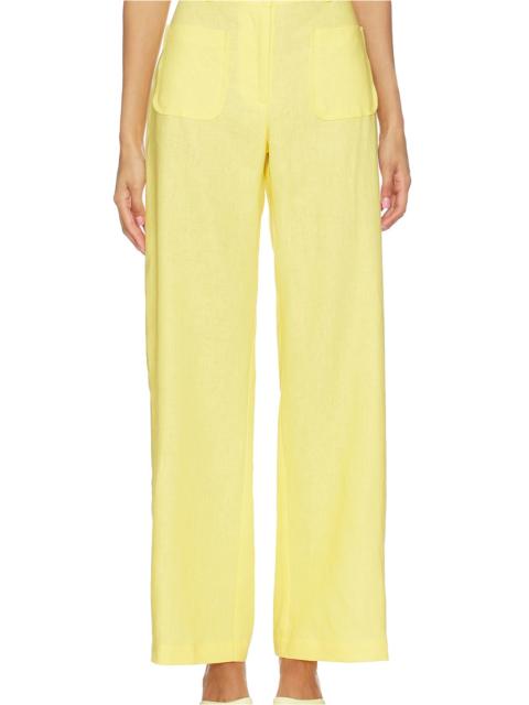 MATTHEW BRUCH Pleated Barrel Button Pocket Pant