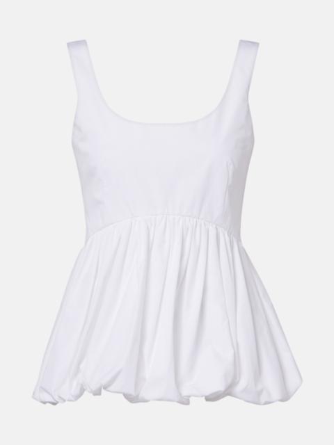RÓHE Peplum cotton poplin top