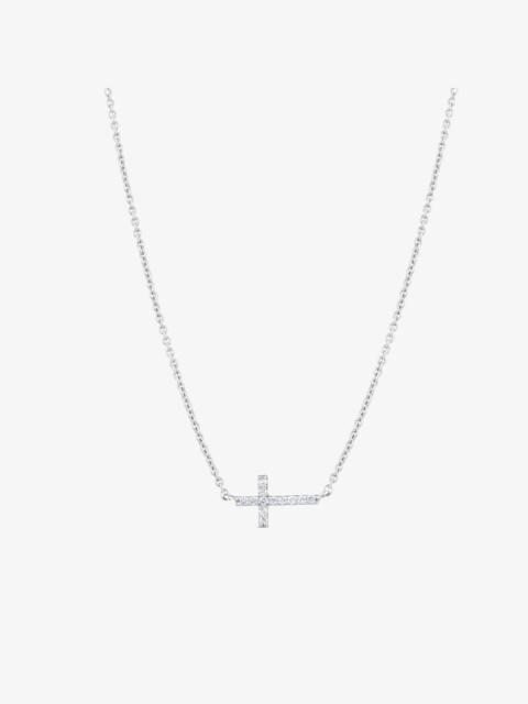 TOUS 18K white gold TOUS Cruz Necklace with Diamonds