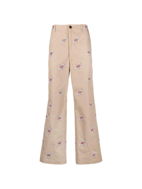 X Roy Lichtenstein cotton chino trousers