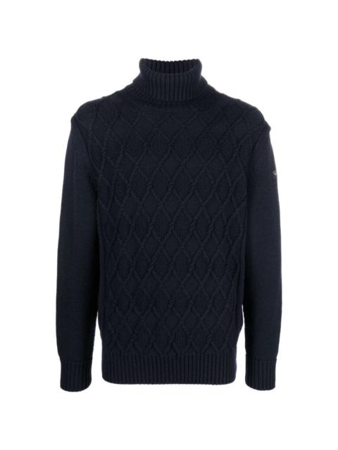 Paul & Shark cable-knit roll-neck jumper