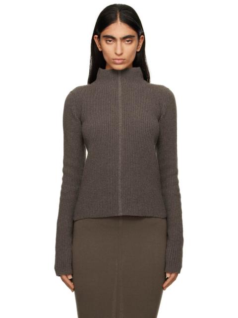 Rick Owens Gray Porterville Headon DBL Lupetto Turtleneck