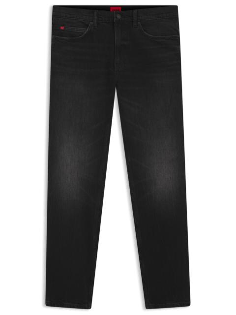 HUGO SLIM-FIT JEANS IN BLACK STRETCH DENIM