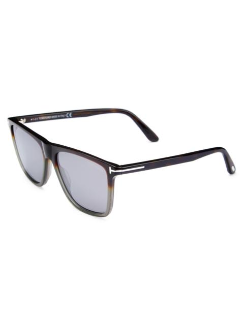 TOM FORD Men's Fletcher 57MM Square Sunglasses - Gradient