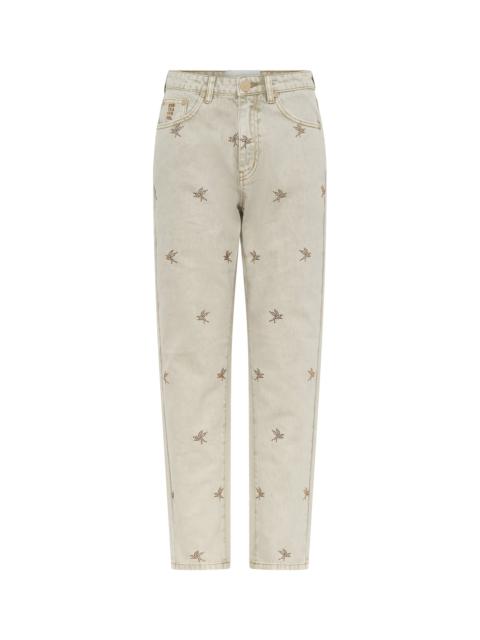 ONE TEASPOON Legends High Waist Straight Leg Denim Jeans - Antique Khaki