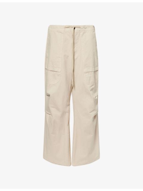 entire studios Barren Wide-Leg Cotton Cargo Trousers