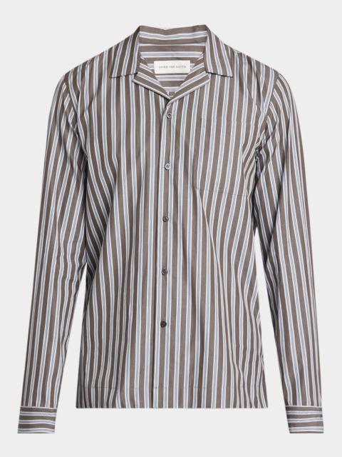 Dries Van Noten Carlty Striped Cotton Shirt