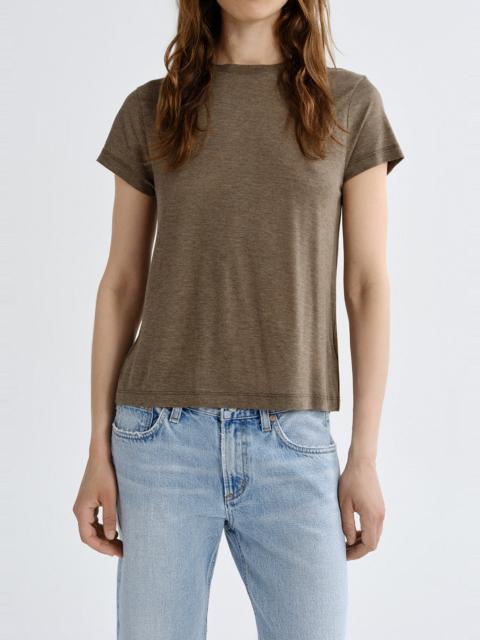 AGOLDE LONG LINE ADINE TEE (TENCEL JERSEY) IN LOAM