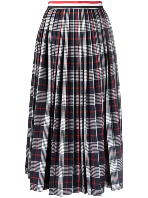 Thom Browne checked pleated skirt