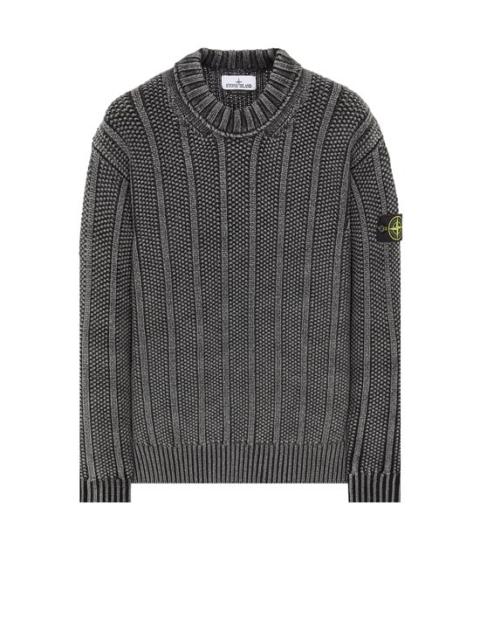Stone Island – Waffle Knit Sweater Melange Charcoal