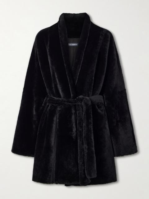 NOUR HAMMOUR Paneled Shearling Coat