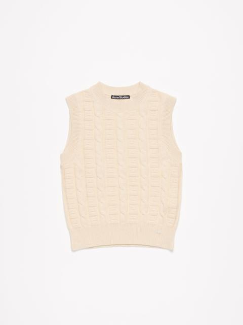 Acne Studios Cable wool sleeveless jumper - Oatmeal melange