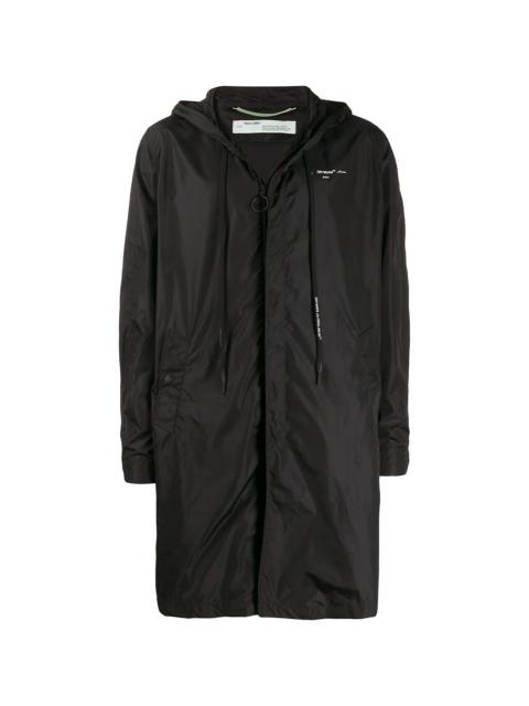 Off-White Unfinished Arrows Hooded Raincoat "Black / Silver" OMEA171E19E060031091