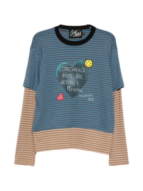 Andersson Bell graphic-print striped T-shirt