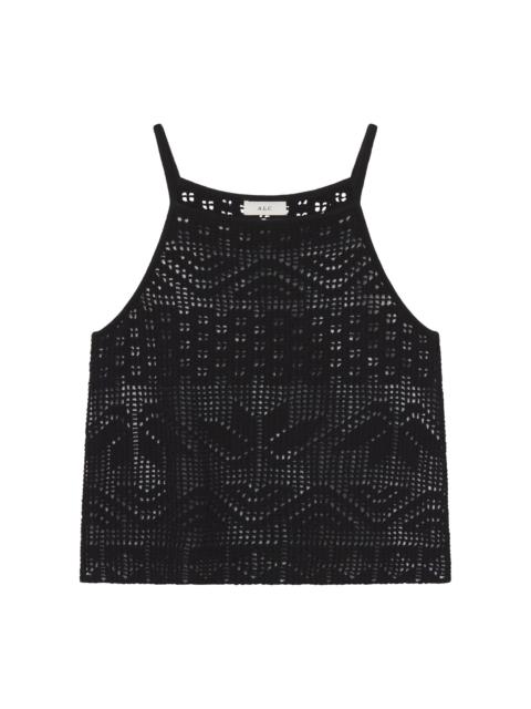 A.L.C. Alden Crochet Knit Top