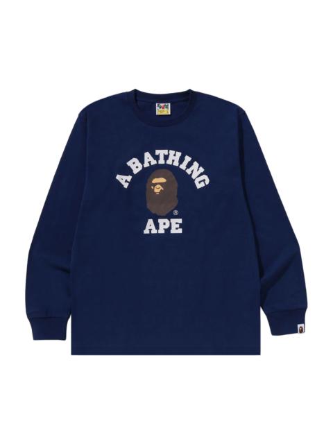 BAPE College Long-Sleeve Tee 'Navy'