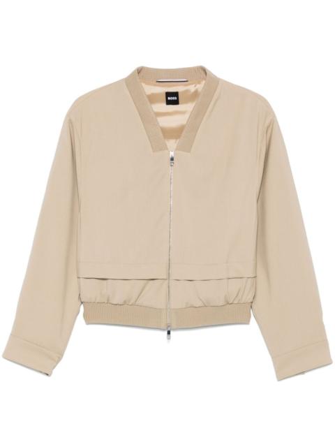 BOSS layered-effect jacket