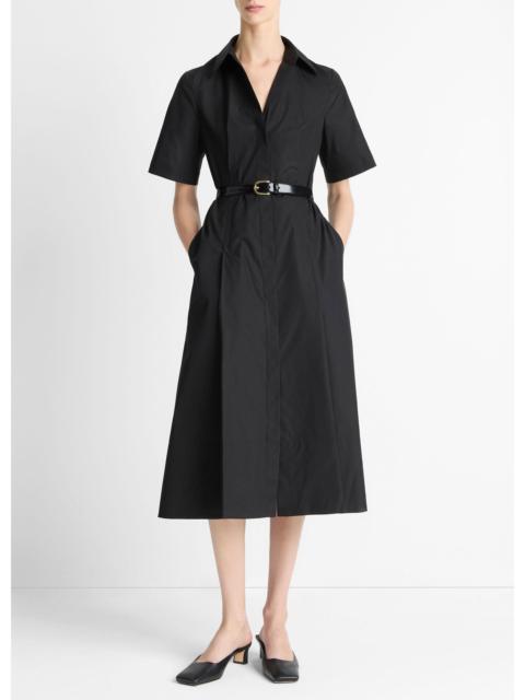 Vince Cotton Short-Sleeve Shirt Dress