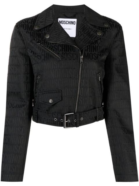 Moschino cropped zip-fastening jacket