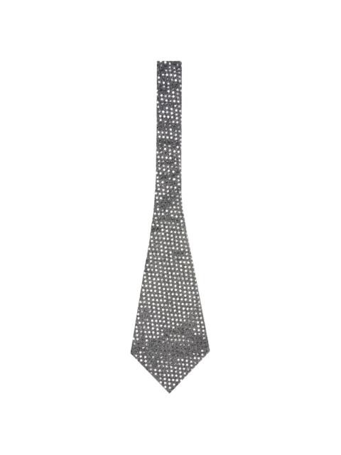 ERL Silver Sequin Tie