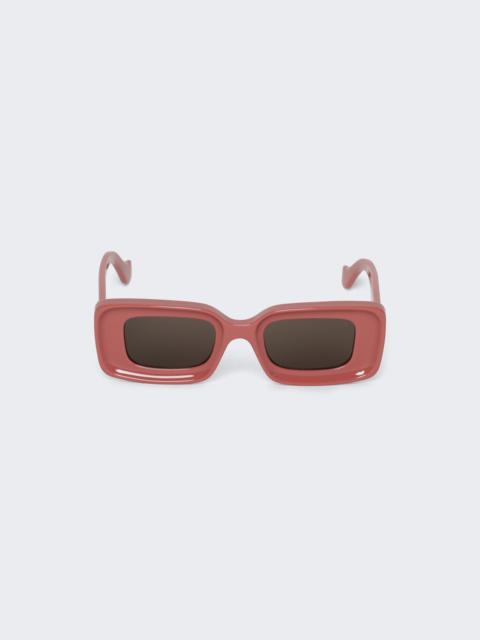 Rectangular Sunglasses Shiny Pink
