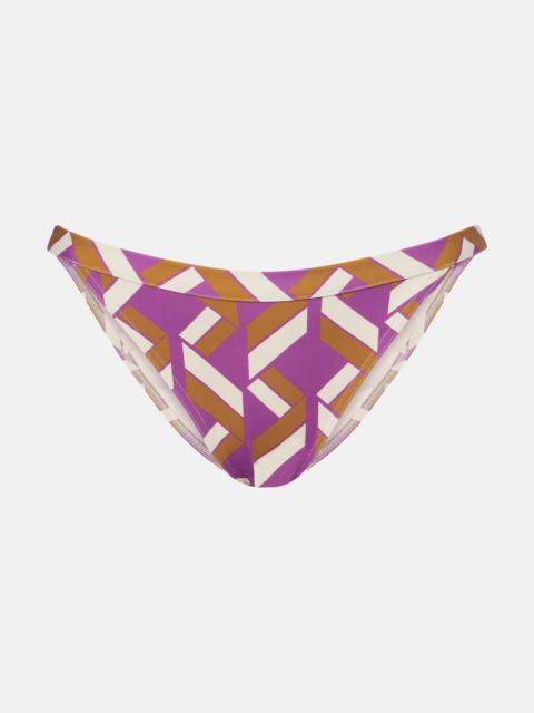 ERES Fever printed high-rise bikini bottoms