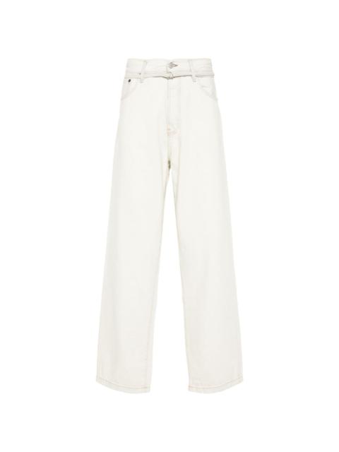 Acne Studios belted tapered-leg jeans