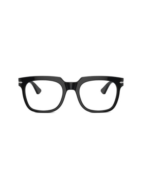 square-frame clear-lenses glasses