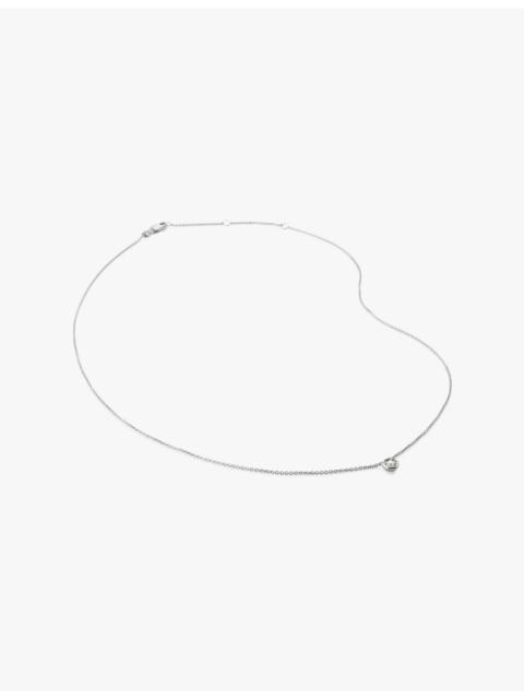 MONICA VINADER Solitaire Sterling-Silver And 0.06ct Lab-Grown Diamond Necklace