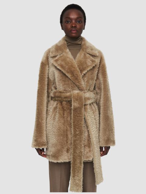 JOSEPH Textured Shearling Clery Coat