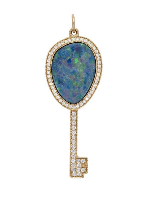 JACQUIE AICHE Australian Opal Diamond Key Charm