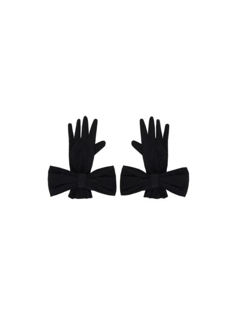 SHUSHU/TONG SSENSE Exclusive Black Bow Gloves