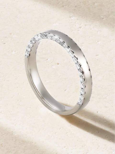 Grignotée 9-karat white gold diamond ring Gold