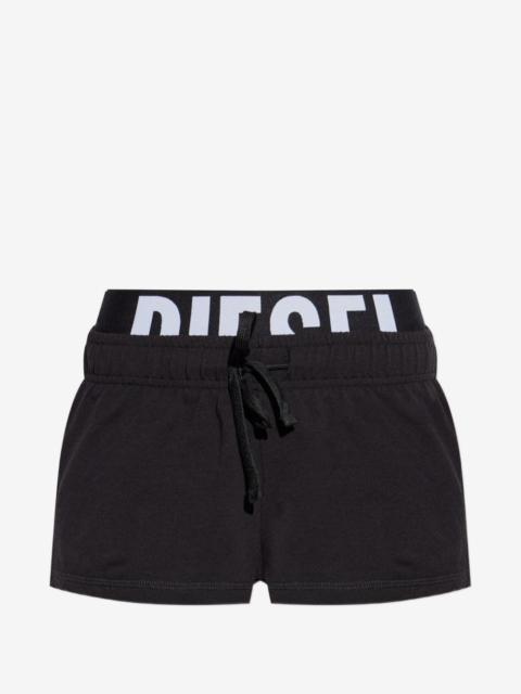 Diesel short pants in cotton terry with Diesel logo