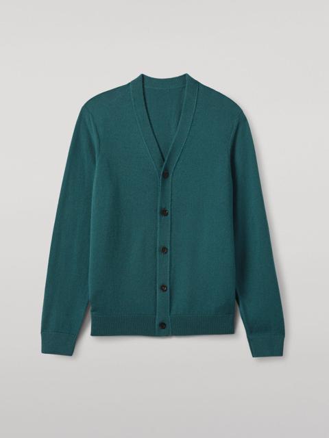 Johnstons of Elgin Rory Green Classic Cashmere Cardigan