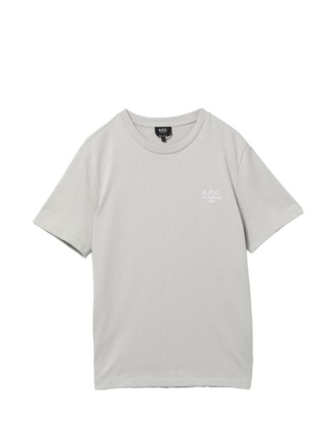 A.P.C. logo-embroidered round neck T-shirt