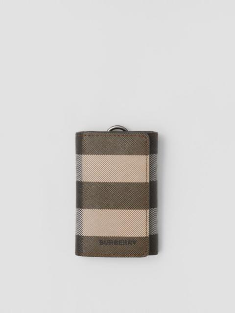 Burberry Check and Leather Key Case
