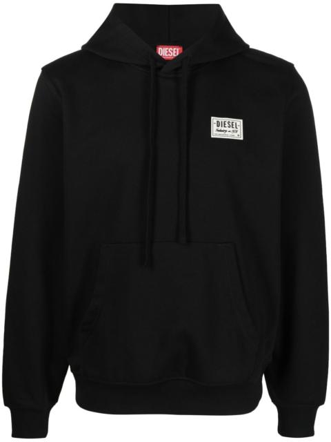 Diesel logo-print cotton-blend hoodie