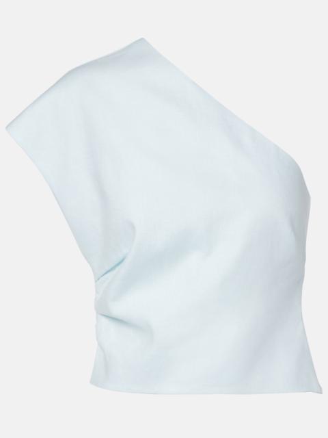 SIR. One-shoulder linen top
